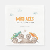 Niedlicher Monster Trucks Geburtstag Serviette (Vorderseite)