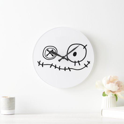 niedlicher Monstercharakter Hallowe Große Wanduhr (Zuhause)
