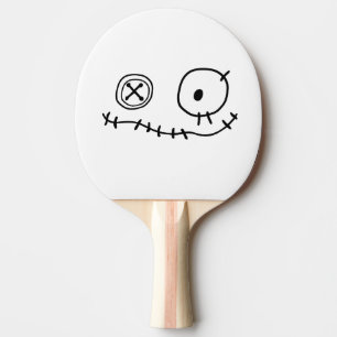 niedlicher Monsterkartoonzeichner Hallowing Tischtennis Schläger