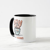 Niedlicher Montag Kaffeecup-Illustration Tasse (Vorderseite Links)