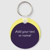 Niedlicher Moon Cat Silhouette Stars Night Sky Schlüsselanhänger (Rückseite)