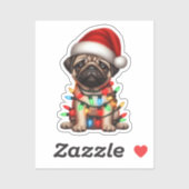 Niedlicher Mops Aufkleber (Blatt)