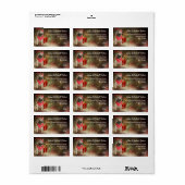 Niedlicher Mops Bulldog bandana roter Kasten Adressaufkleber (Vorne)