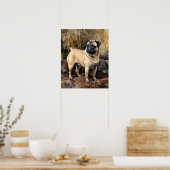 Niedlicher Mops Dog Art Print Poster (Küche)