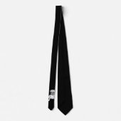 Niedlicher Mops Dog Black Neck Tie Krawatte (Rückseite)