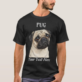Niedlicher Mops Dog Breed Graphic T-Shirt anpassba