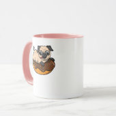 Niedlicher Mops Dog Donut Lover Pet Tasse (Vorderseite Links)