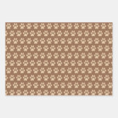 Niedlicher Mops Dog Paws Wrapping Paper Set 3 Geschenkpapier Set (Vorderseite 2)