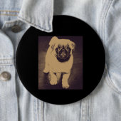 Niedlicher Mops Dog Portrait Button (Beispiel)