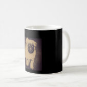 Niedlicher Mops Dog Portrait Kaffeetasse (VorderseiteRechts)