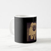 Niedlicher Mops Dog Portrait Kaffeetasse (Vorderseite Links)