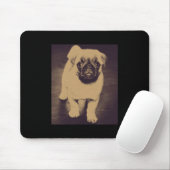 Niedlicher Mops Dog Portrait Mousepad (Mit Mouse)