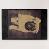 Niedlicher Mops Dog Portrait Puzzle (Horizontal)