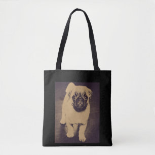 Niedlicher Mops Dog Portrait Tasche