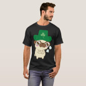 Niedlicher Mops Dog St Patrick s Day Dog St Patric T-Shirt (Vorne ganz)