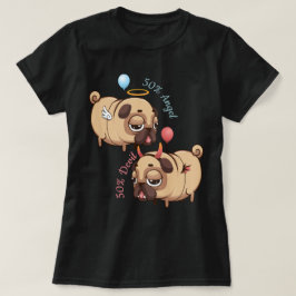 Niedlicher Mops Engel/Teufel T-Shirt