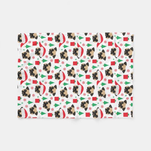 Niedlicher Mops Fleecedecke (Vorderseite (Horizontal))