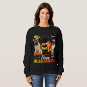 Niedlicher Mops Frohe Hallothanksmas Halloween Tha Sweatshirt (Vorne ganz)