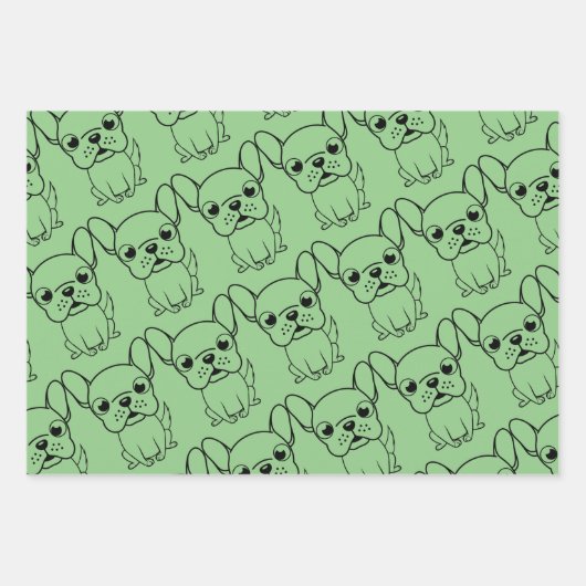 Niedlicher Mops Geschenkpapier Set (Vorderseite 3)