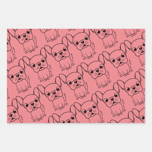 Niedlicher Mops Geschenkpapier Set (Vorderseite 2)