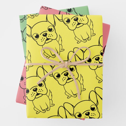 Niedlicher Mops Geschenkpapier Set (Beispiel)