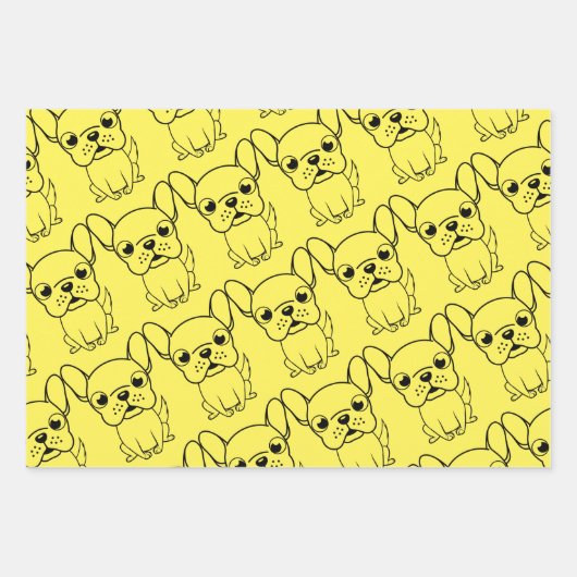 Niedlicher Mops Geschenkpapier Set (Vorderseite)