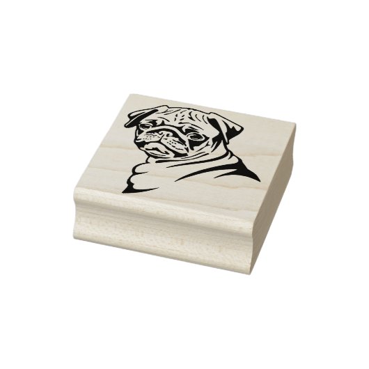 Niedlicher Mops Gummistempel (Stempel)