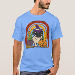 Niedlicher Mops Halloween Hund zu Halloween Mops L T-Shirt