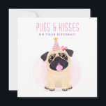 Niedlicher Mops Happy Birthday Card Karte<br><div class="desc">Niedlicher Mops Happy Birthday Card</div>