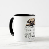 Niedlicher Mops Hund Funny Custom Tasse (Vorderseite Links)
