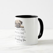 Niedlicher Mops Hund Funny Custom Tasse (VorderseiteRechts)