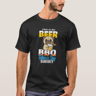 Niedlicher Mops Hund Funny Grillen Grilling Beer L T-Shirt
