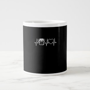 Niedlicher Mops Hund Herzschlag Lieblicher Mops Hu Jumbo-Tasse