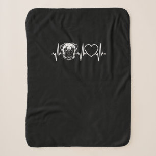 Niedlicher Mops Hund Herzschlag Lieblicher Mops Hu Sherpadecke