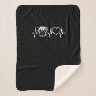 Niedlicher Mops Hund Herzschlag Lieblicher Mops Hu Sherpadecke