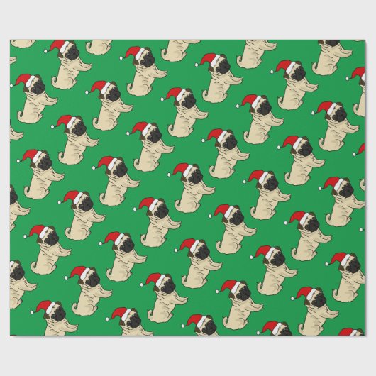 Niedlicher Mops-Hund im Geschenkpapier (Flach)