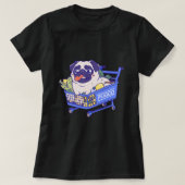 Niedlicher Mops Hund im Lebensmittelgeschäft Einka T-Shirt (Design vorne)