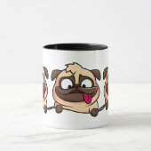 Niedlicher Mops Hunde Tierdesign Tasse (Zentrum)