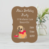 Niedlicher Mops Hundeliebhaber Party Einladung (Stehend Vorderseite)