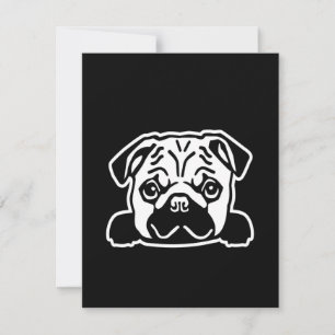 Niedlicher Mops Hundeschild   Mops Lovers Dankeskarte