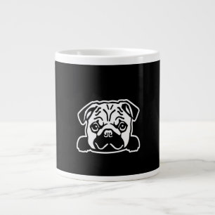 Niedlicher Mops Hundeschild   Mops Lovers Jumbo-Tasse