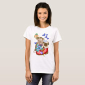 Niedlicher Mops in einem Old Boot. T-Shirt (Vorne ganz)