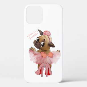 Niedlicher Mops in Tutu Geboren zu Sparkle Doppy P Case-Mate iPhone Hülle