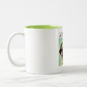 Niedlicher Mops je wertvoll und zerknittert Hund T Zweifarbige Tasse (Links)