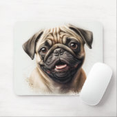 Niedlicher Mops kühlt Beste Hunde-Mama je Mousepad (Mit Mouse)