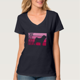Niedlicher Mops Kunst für Mama Frauen Haustiere Hu T-Shirt