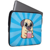 Niedlicher Mops Laptopschutzhülle (Vorne Rechts)