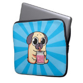 Niedlicher Mops Laptopschutzhülle (Vorderseite Links)