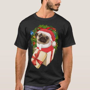 Niedlicher Mops Lounge Weihnachten T-Shirt