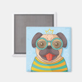 Niedlicher Mops Magnet (Vorderseite/Rückseite)